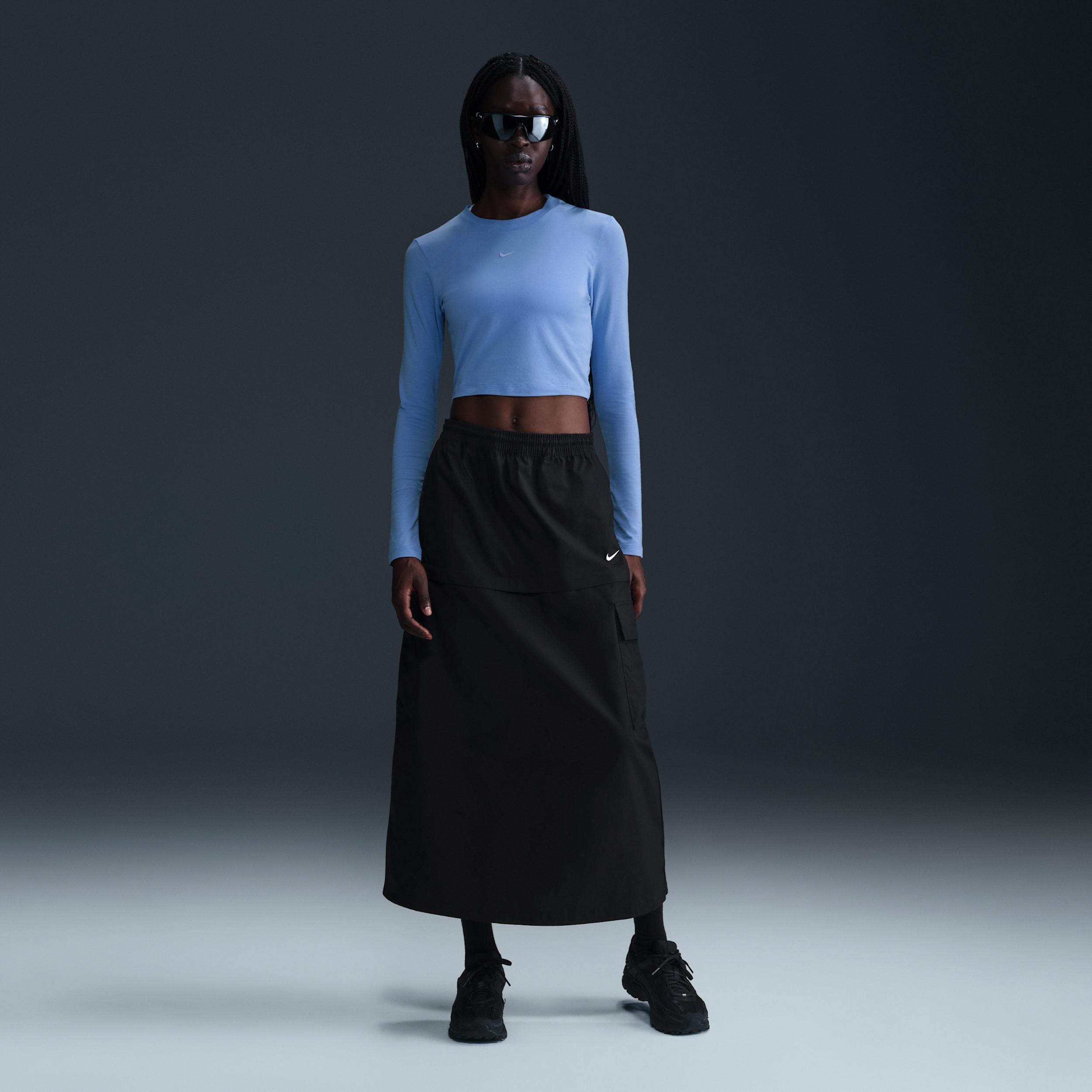 Nike Sportswear Chill Knit Women's Slim Long-Sleeve Cropped Top Product Image