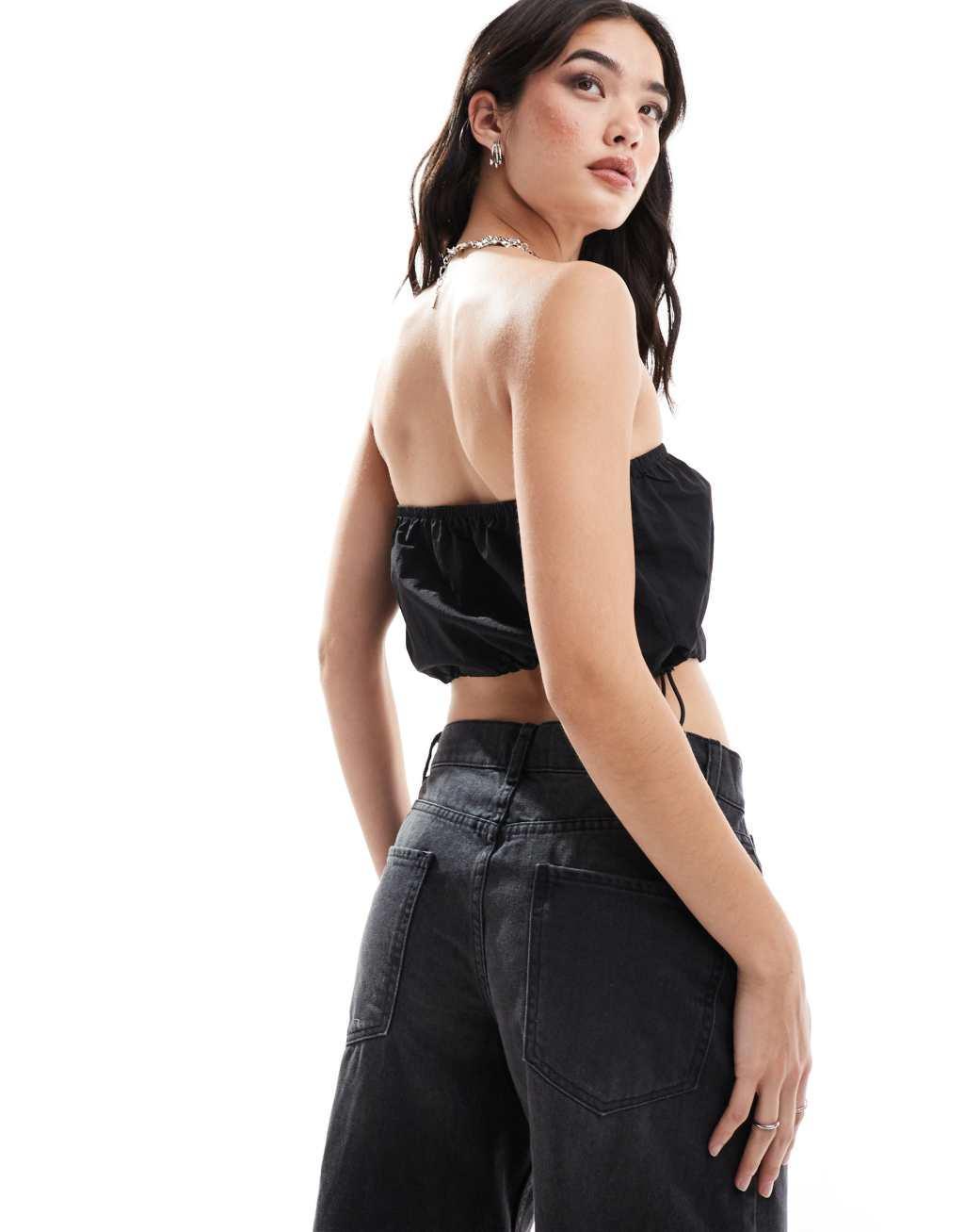 Vans Riley tube top in black Product Image