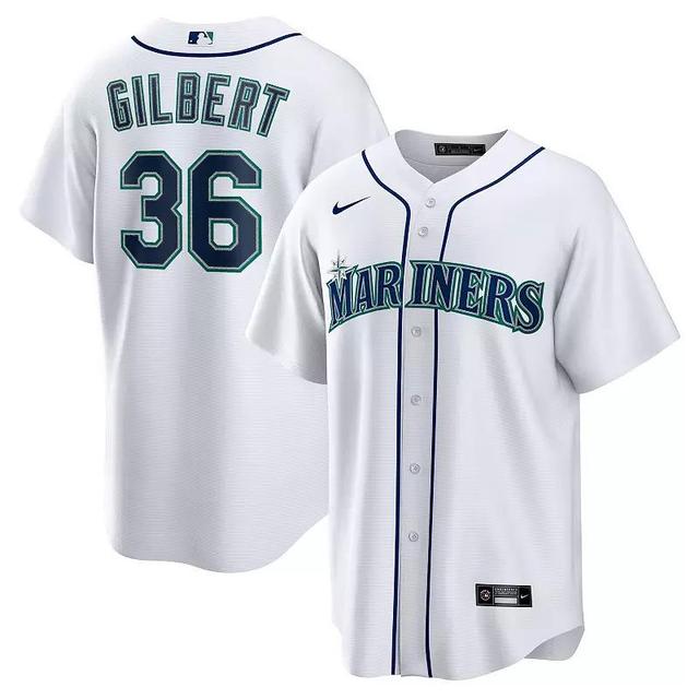 Mens Nike Logan Gilbert Seattle Mariners Home Replica Jersey Product Image