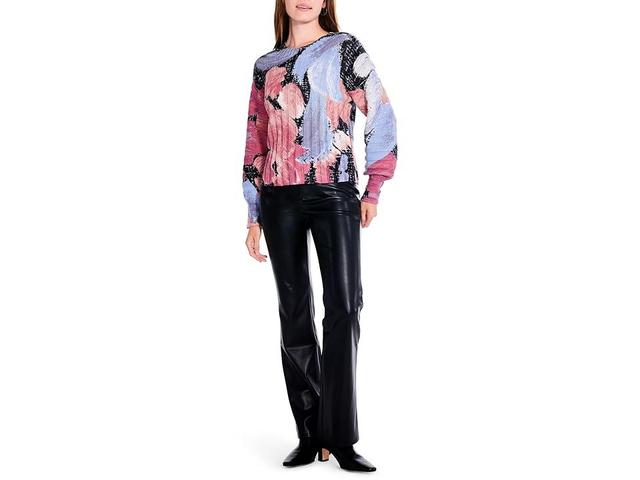 NIC+ZOE Autumn Bloom Sweater Multi) Women's Clothing Product Image