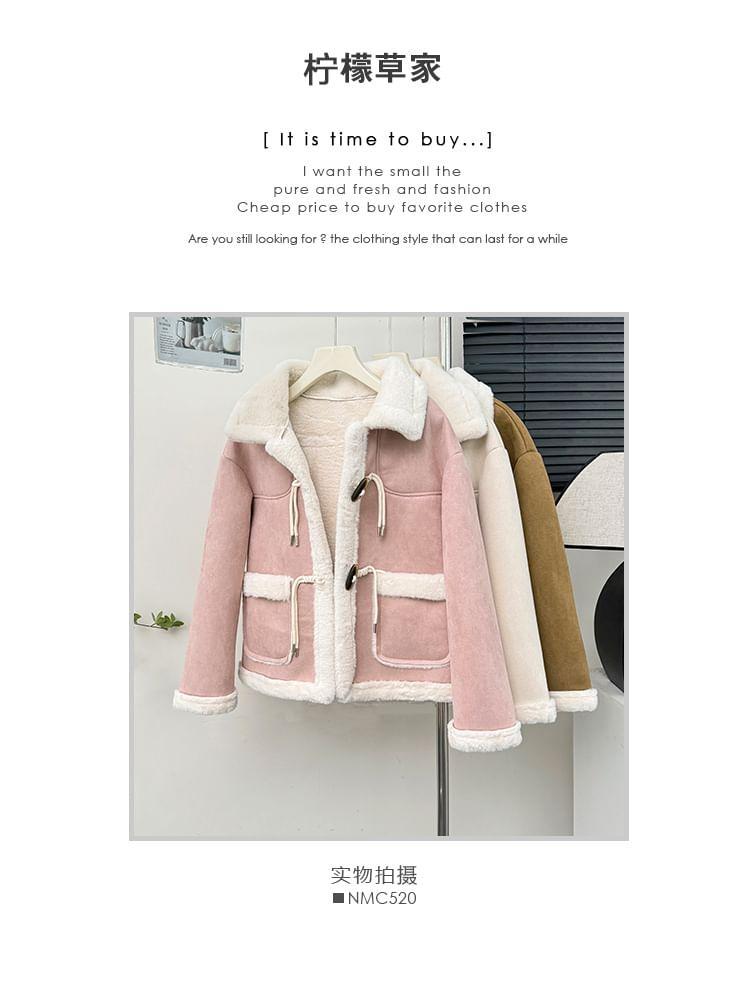 Toggle Fleece-Lined Faux-Suede Coat Product Image