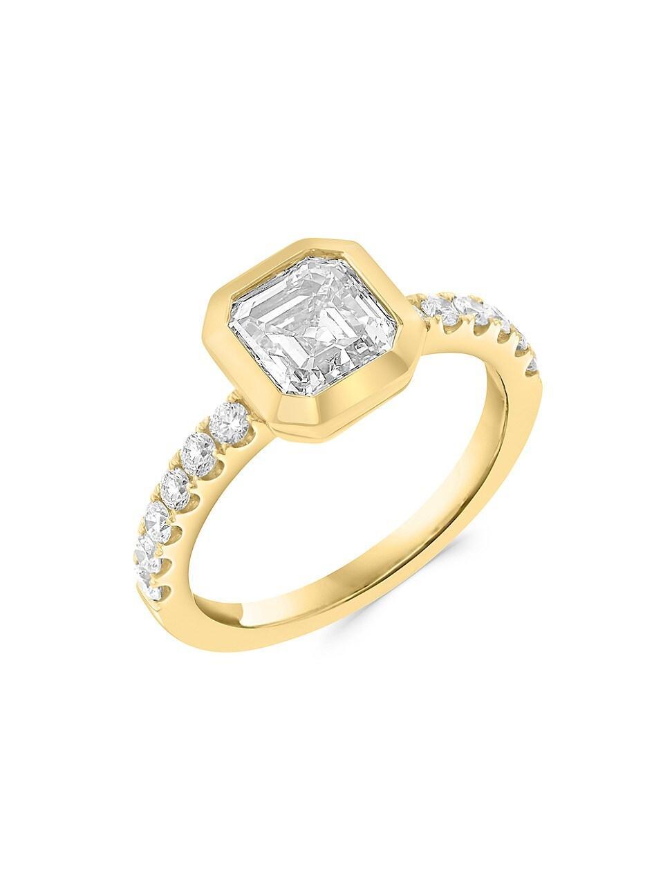 Womens 14K Yellow Gold & 1.96 TCW Lab-Grown Diamond Ring Product Image