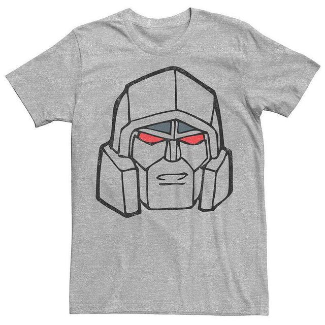 Mens Transformers Megatron Big Face Tee Athletic Grey Product Image