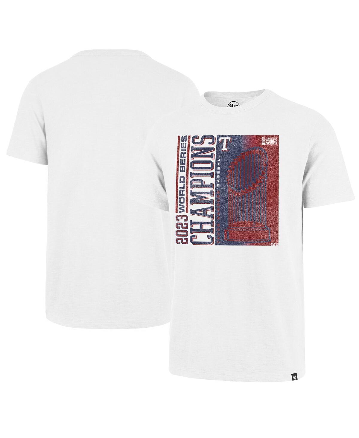 Mens 47 Brand White Texas Rangers 2023 World Series Champions Playoff Scrum T-shirt Product Image