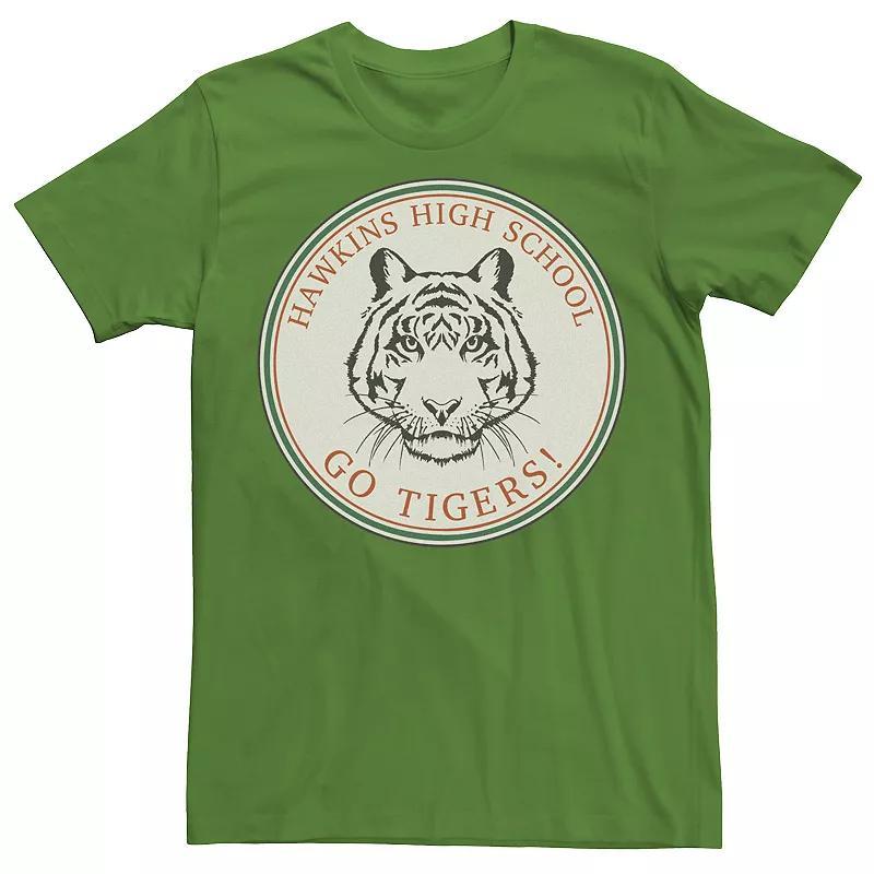 Mens Netflix Stranger Things Hawkins High School Go Tigers! Logo Tee Product Image