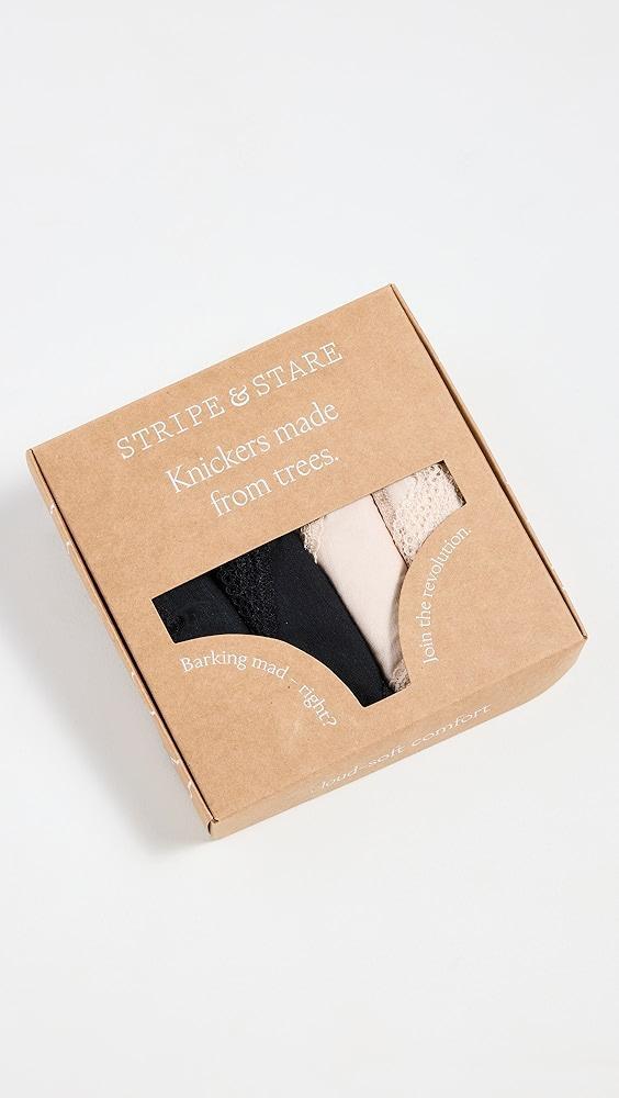 Stripe & Stare Dipped Knickers 4 Pack | Shopbop Product Image