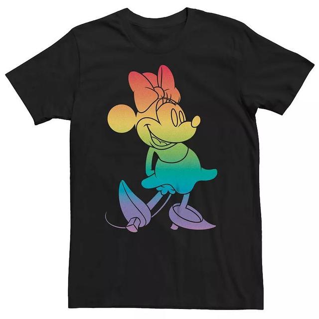 Disneys Minnie Mouse Big & Tall Pride Rainbow Filled Graphic Tee, Mens Product Image