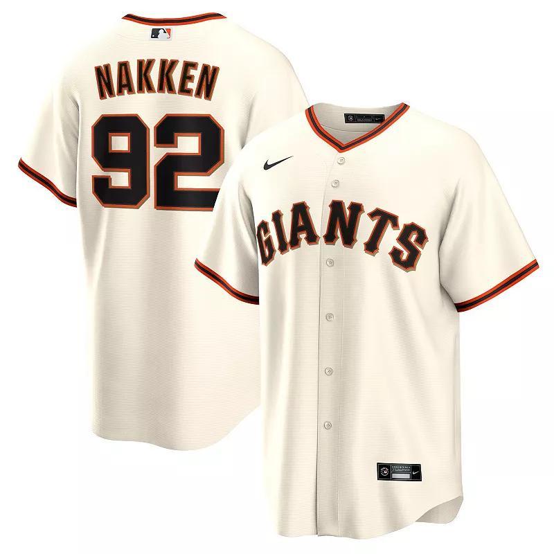 Mens Nike Alyssa Nakken Cream San Francisco Giants Home Replica Player Jersey Product Image