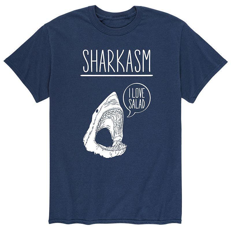 Mens Sharkasm Shark White Tee Product Image