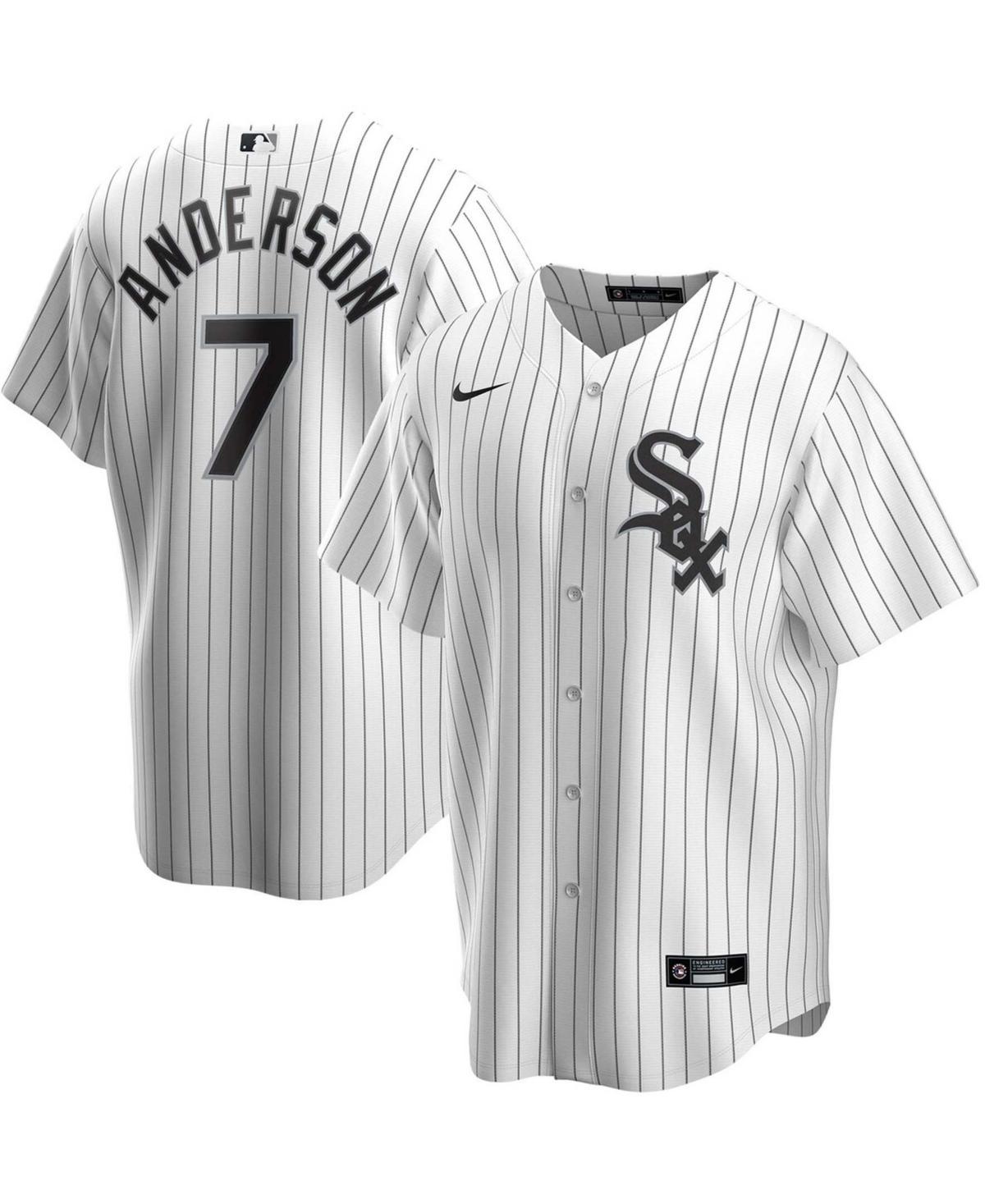 Nike Mens Tim Anderson Nike White Sox Replica Player Jersey - Mens White/Black Product Image