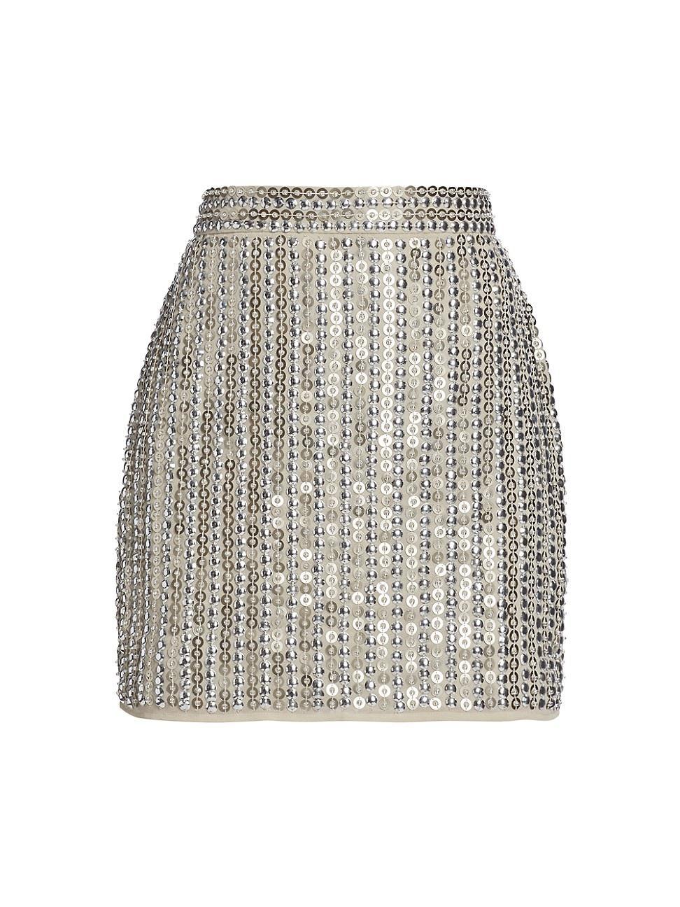 Womens Separates Sequin-Embellished Miniskirt Product Image