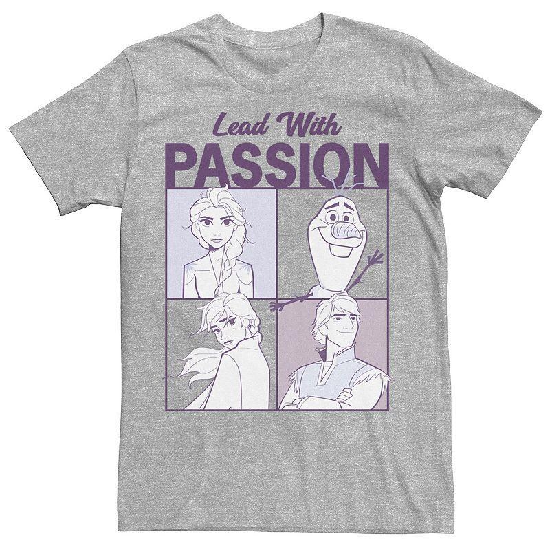 Disneys Frozen 2 Group Shot Lead With Passion Mens Tee Athletic Grey Product Image