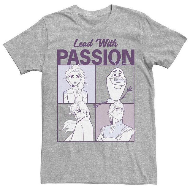 Disneys Frozen 2 Group Shot Lead With Passion Mens Tee Athletic Grey Product Image