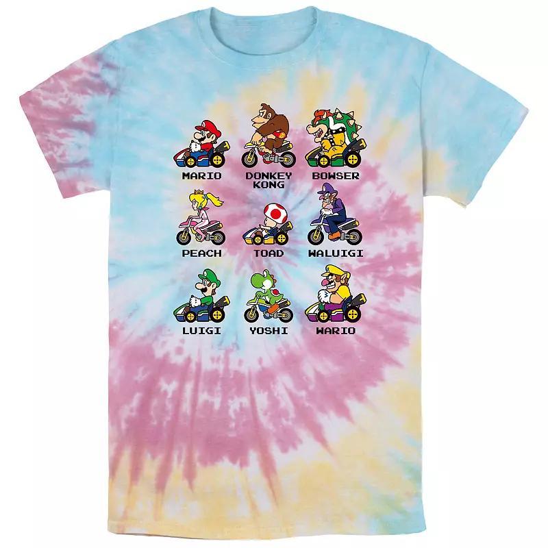 Mens Nintendo Mario Kart Racers Tie Dye Graphic Tee Product Image