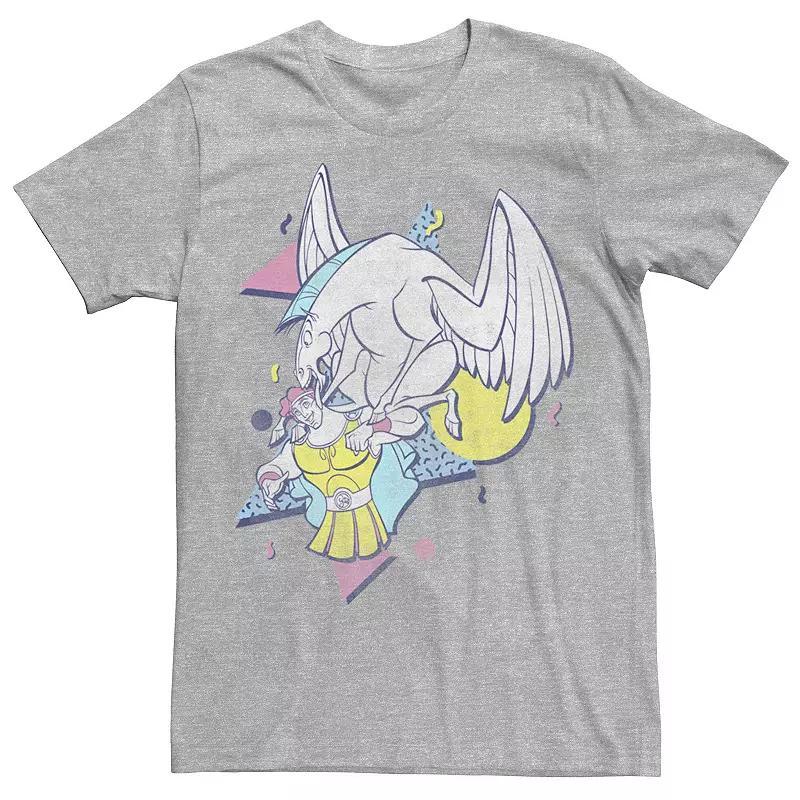 Disneys Hercules And Pegasus Mens 90 Pop Art Tee Athletic Grey Product Image