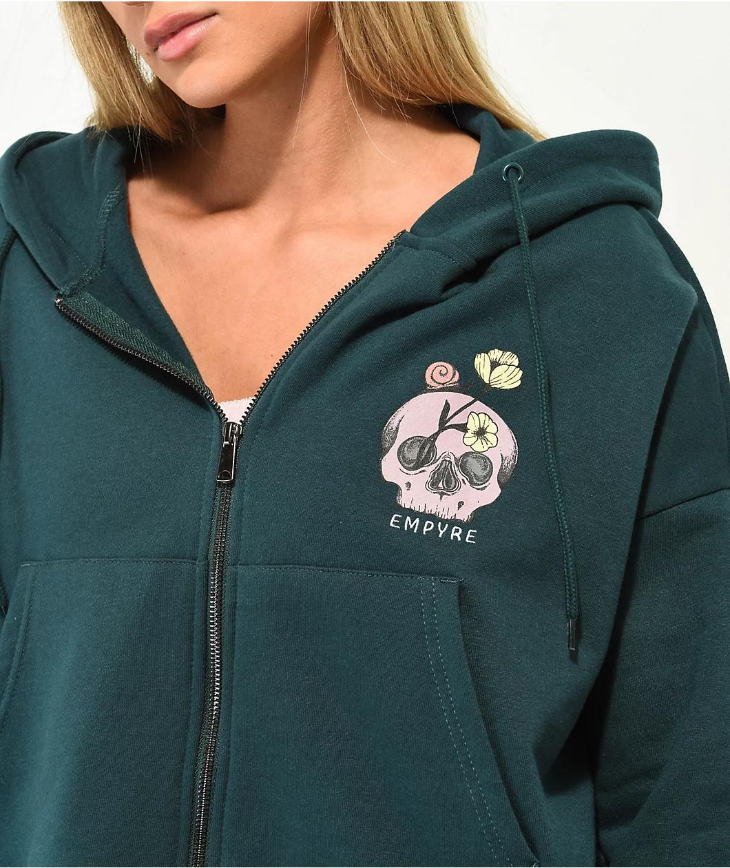 Empyre Zuri Ponderosa Pine Crop Zip Hoodie Product Image