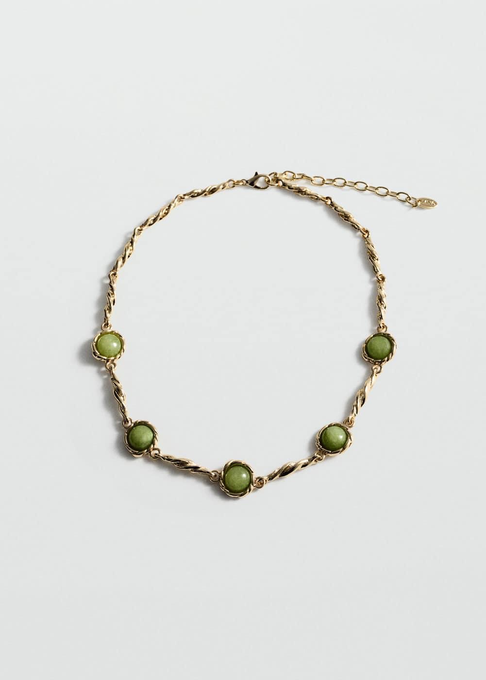 MANGO - Stone chain necklace - One size - Women Product Image