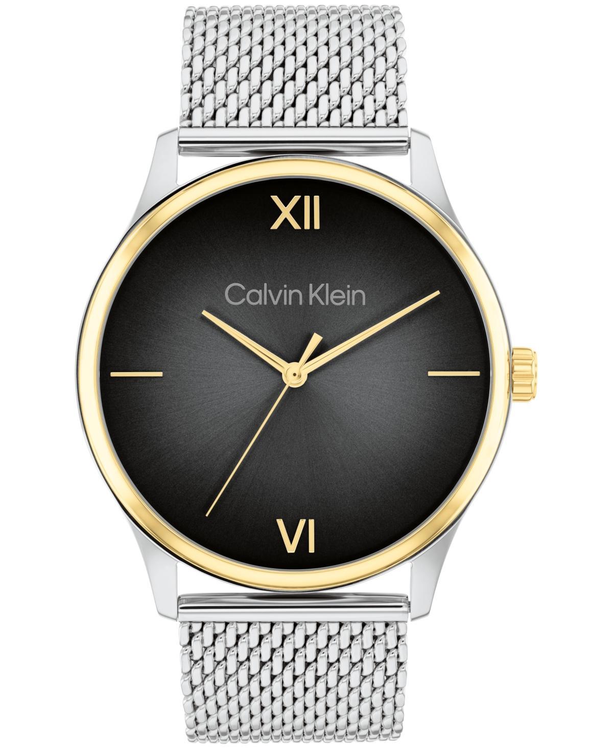 Calvin Klein Mens Gradient Dial Mesh Bracelet Watch - Blue Product Image