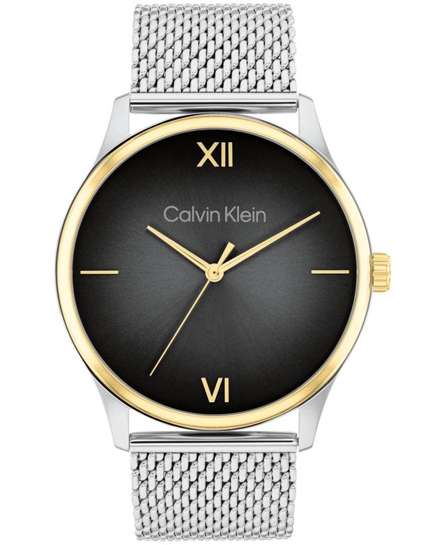 Calvin Klein Mens Gradient Dial Mesh Bracelet Watch - Blue Product Image