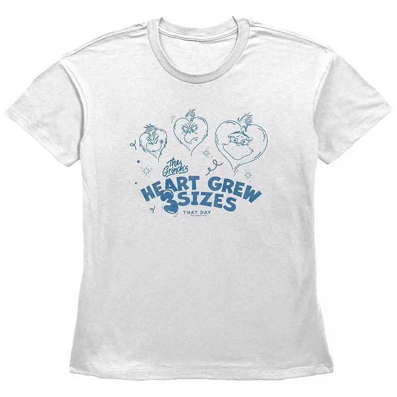 Womens Dr. Seuss Grinch Heart Grew 3 Sizes Graphic Tee Product Image