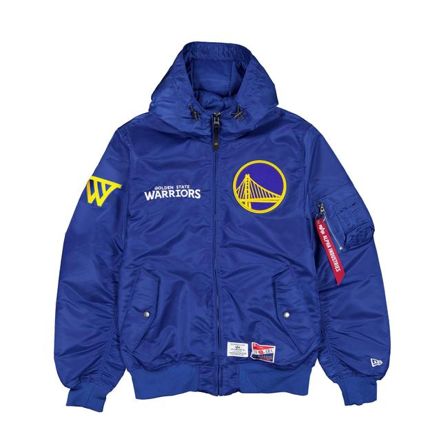 Alpha Industries x Golden State Warriors L-2B Hooded Bomber Jacket Male Product Image