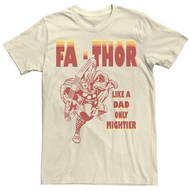 Mens Marvel Fa-Thor Like A Dad Only Mightier Retro Fathers Day Graphic Tee Product Image