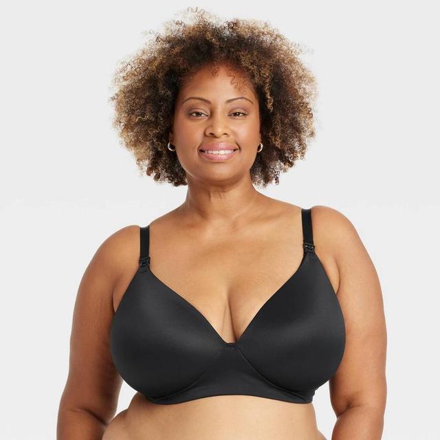 Womens Wirefree Absorbent Nursing Bra - Auden Black 38B Product Image