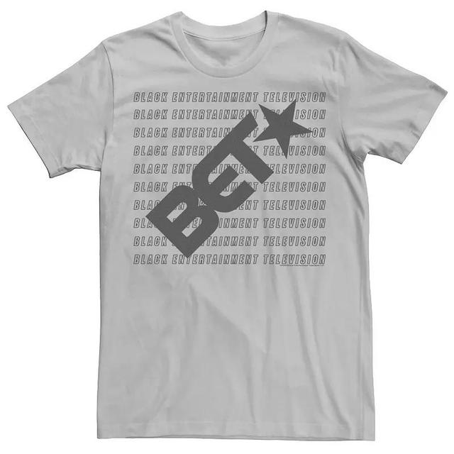 Mens BET Black Entertainment Television Text Stack Logo Tee Product Image