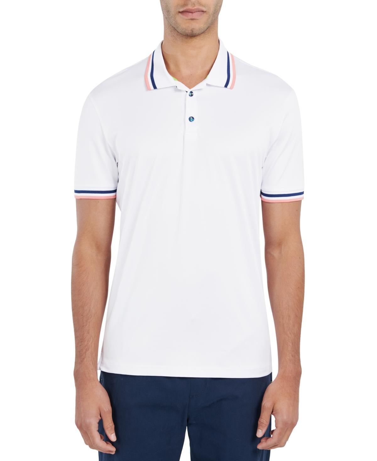 Society of Threads Mens Slim-Fit Tipped Polo Shirt Product Image