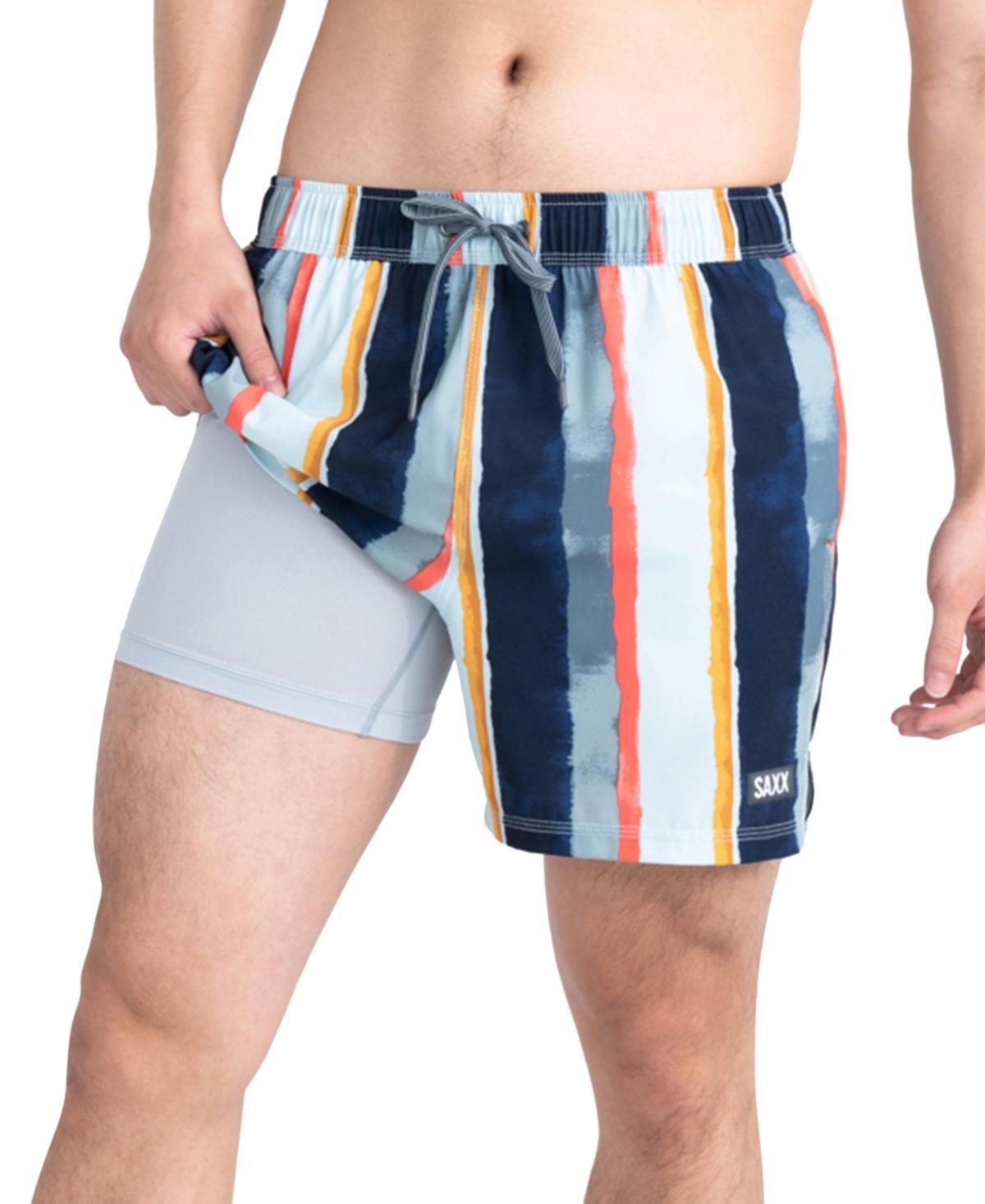 Men's Oh Buoy 2N1 Striped Volley 5 Swim Shorts Product Image