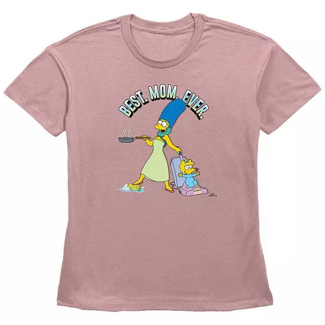 Womens The Simpsons Best Mom Ever Basic Fit Graphic Tee Product Image