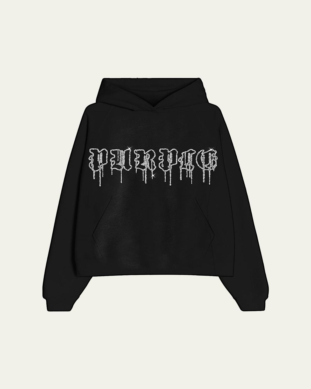 Mens Embellished Drip Logo Hoodie Product Image