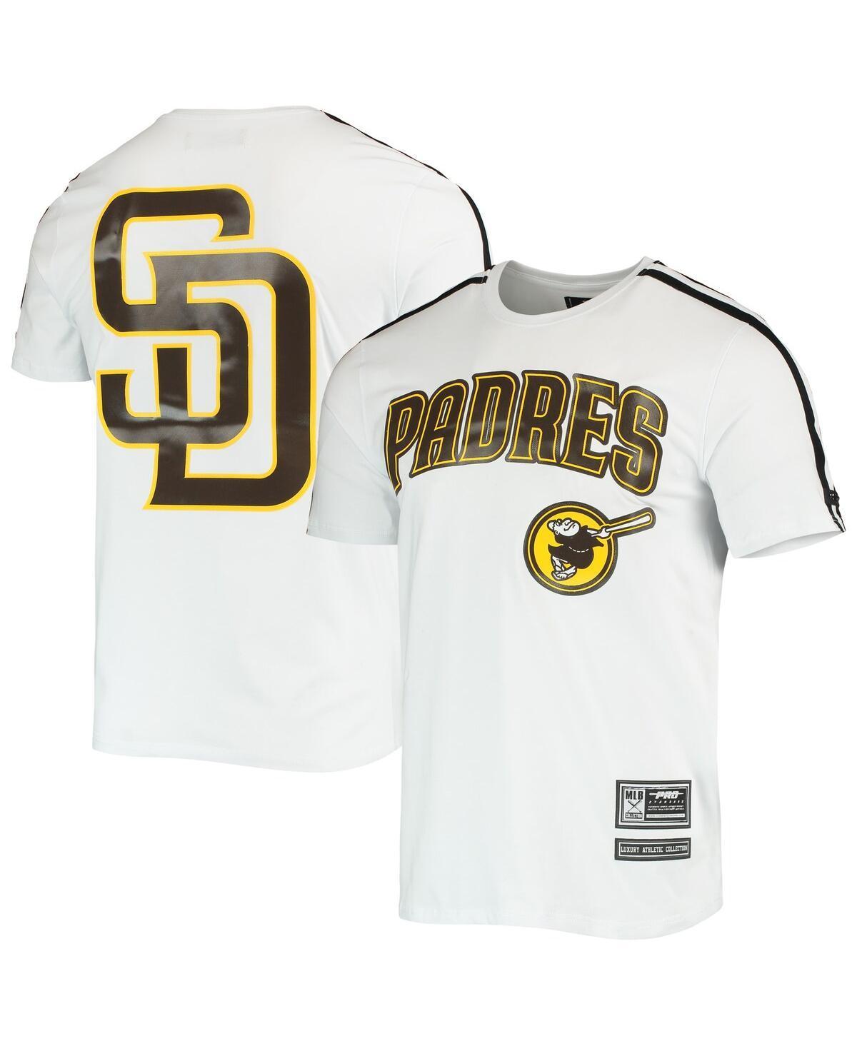 Mens Pro Standard White San Diego Padres Taping T-shirt Product Image