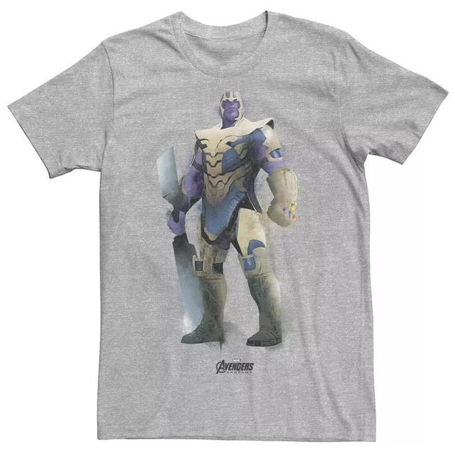 Mens Marvel Avengers Endgame Thanos Paint Tee Athletic Grey Product Image