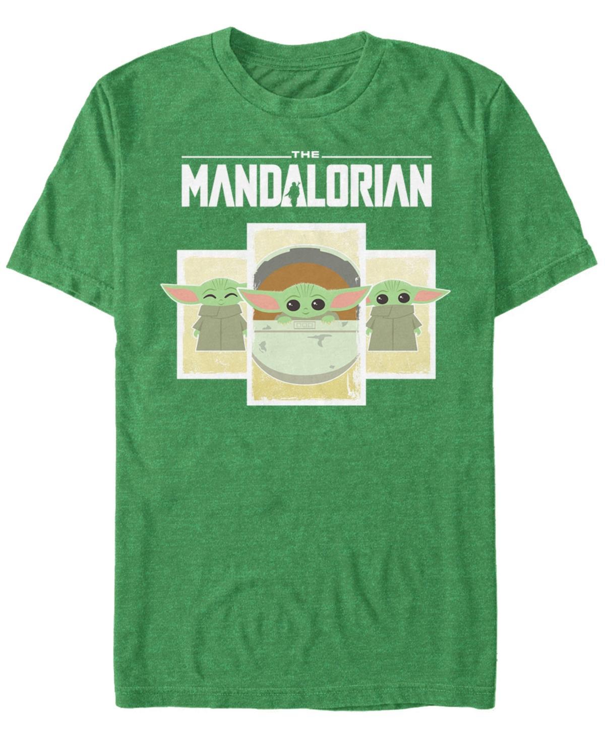 Mens Star Wars The Mandalorian The Child Cartoon Panels Tee Product Image