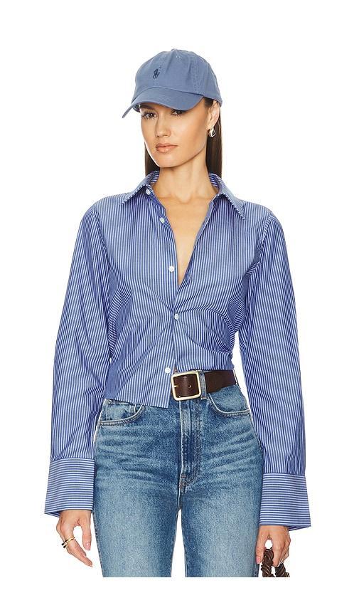 Pinstripe Poplin Fitted Shirt Product Image