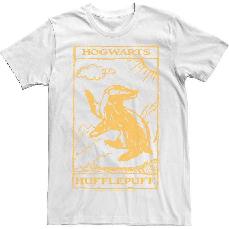 Mens Harry Potter Hufflepuff Tarot Playing Card Tee Product Image