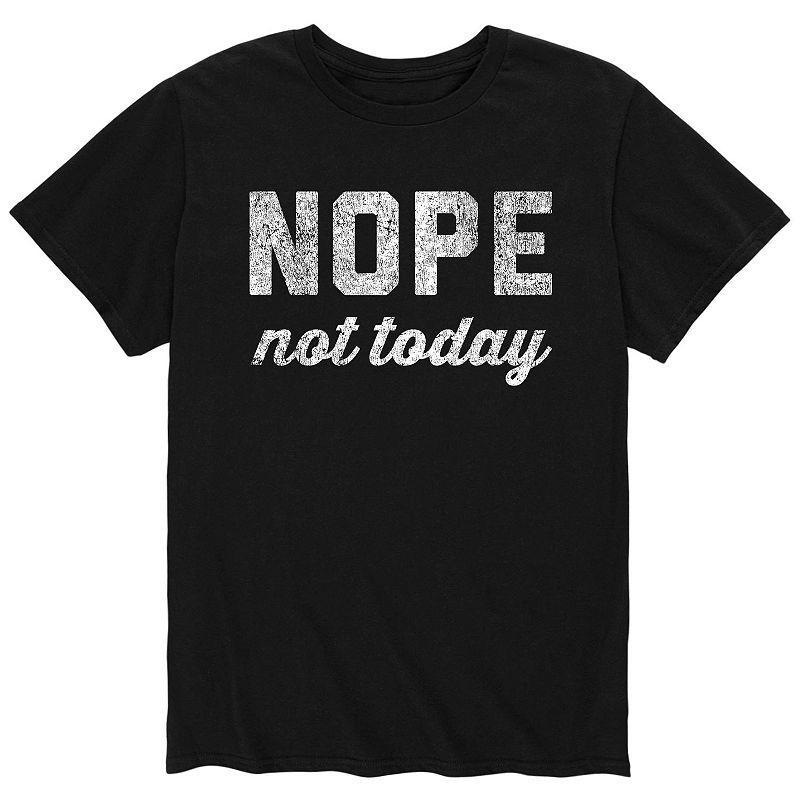 Mens Nope Not Today Tee Black Product Image