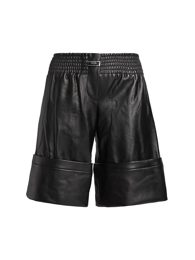 Womens Clover Nappa Leather Shorts Product Image