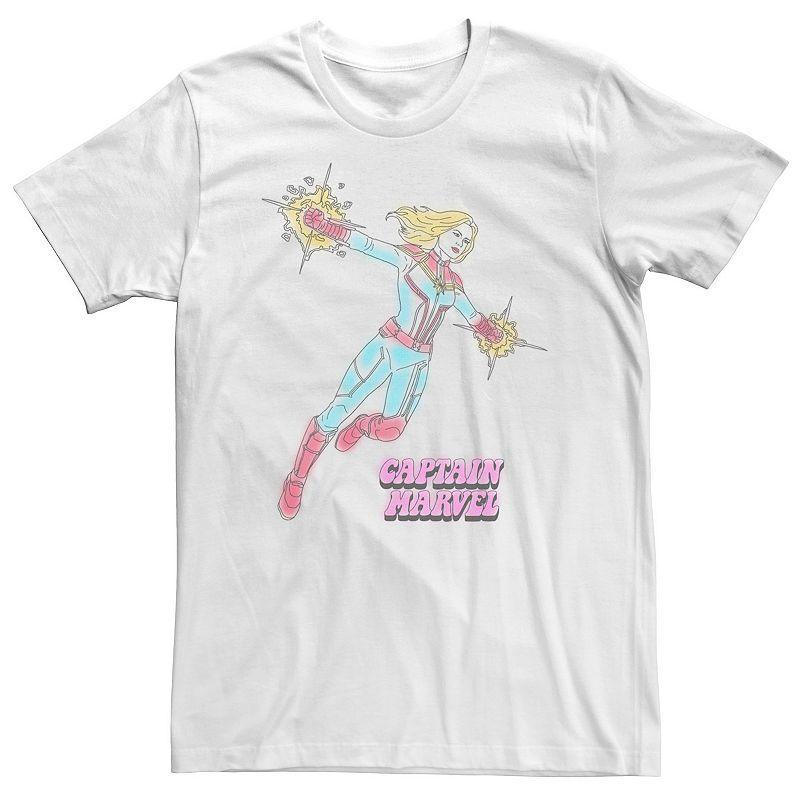 Big & Tall Marvel Avengers Captain Marvel Watercolor Tee, Mens Product Image