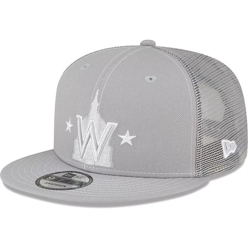 Mens New Era Gray Washington Nationals 2023 On-Field Batting Practice 9FIFTY Snapback Hat Product Image