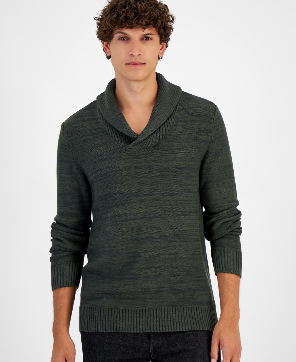 Sun + Stone Mens Marled Shawl-Collar Long Sleeve Pullover Sweater, Created for Macys Product Image