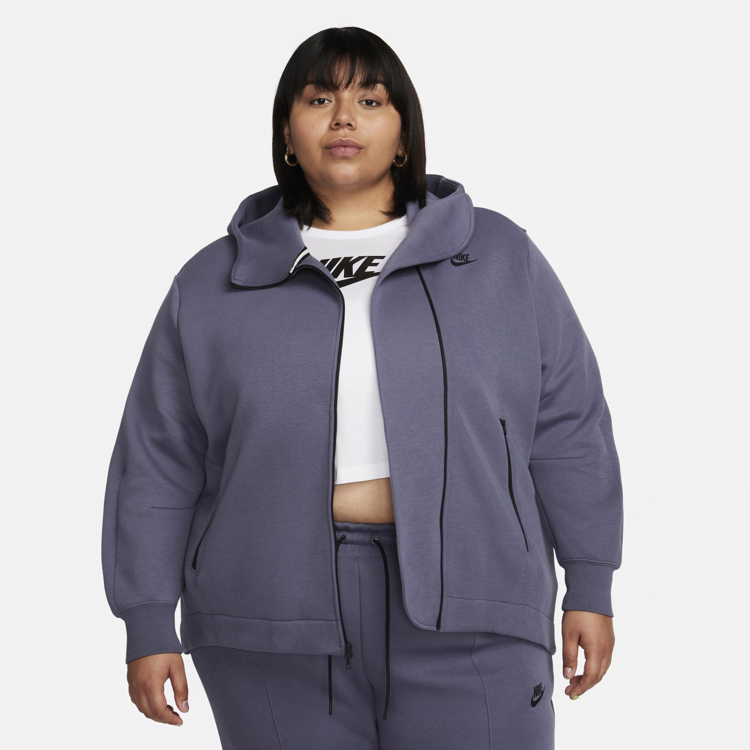 Women's Nike Sportswear Tech Fleece Oversized Full-Zip Hoodie (Plus Size) Product Image