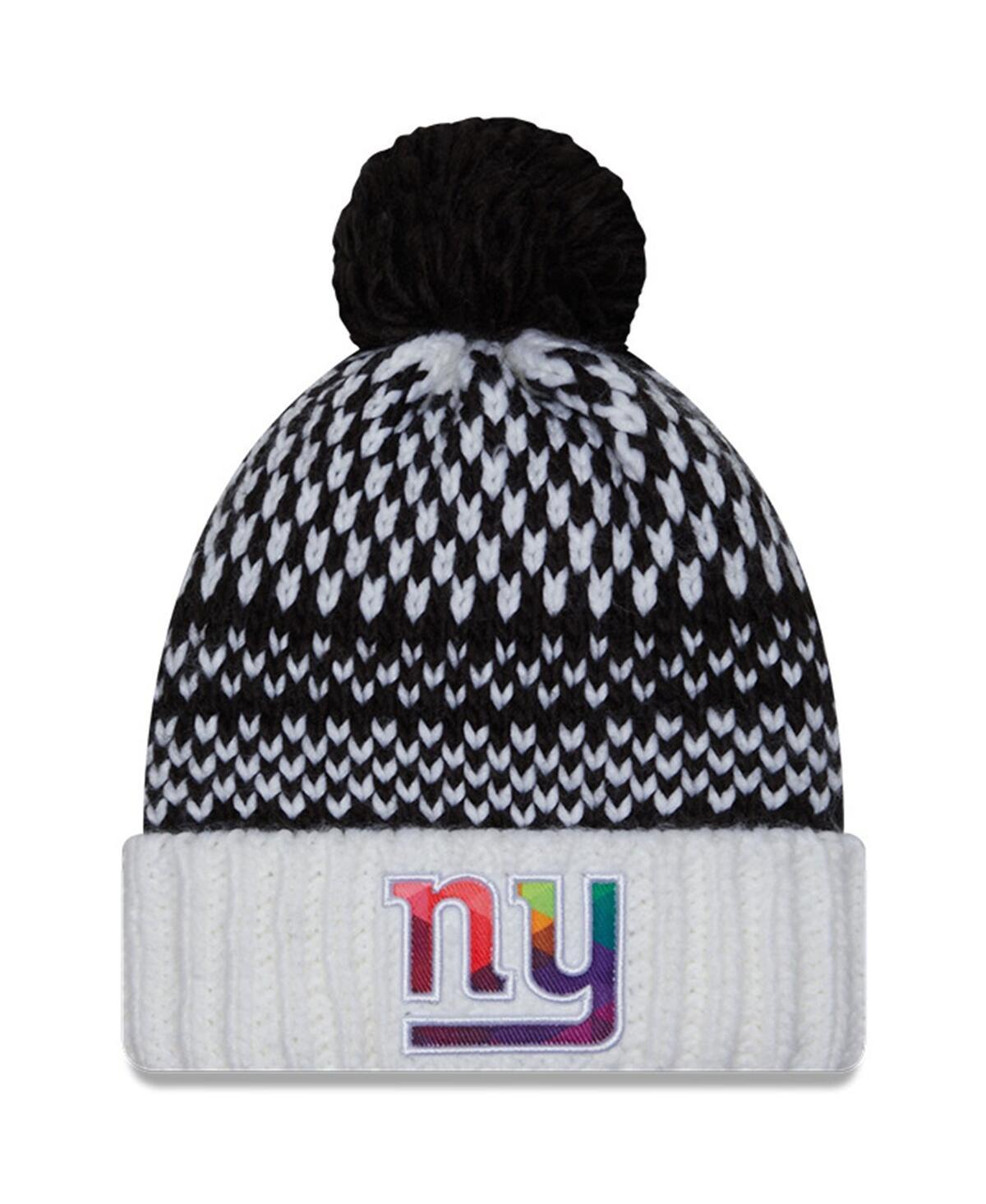 Womens New Era /White New York Giants 2023 NFL Crucial Catch Cuffed Pom Knit Hat Product Image