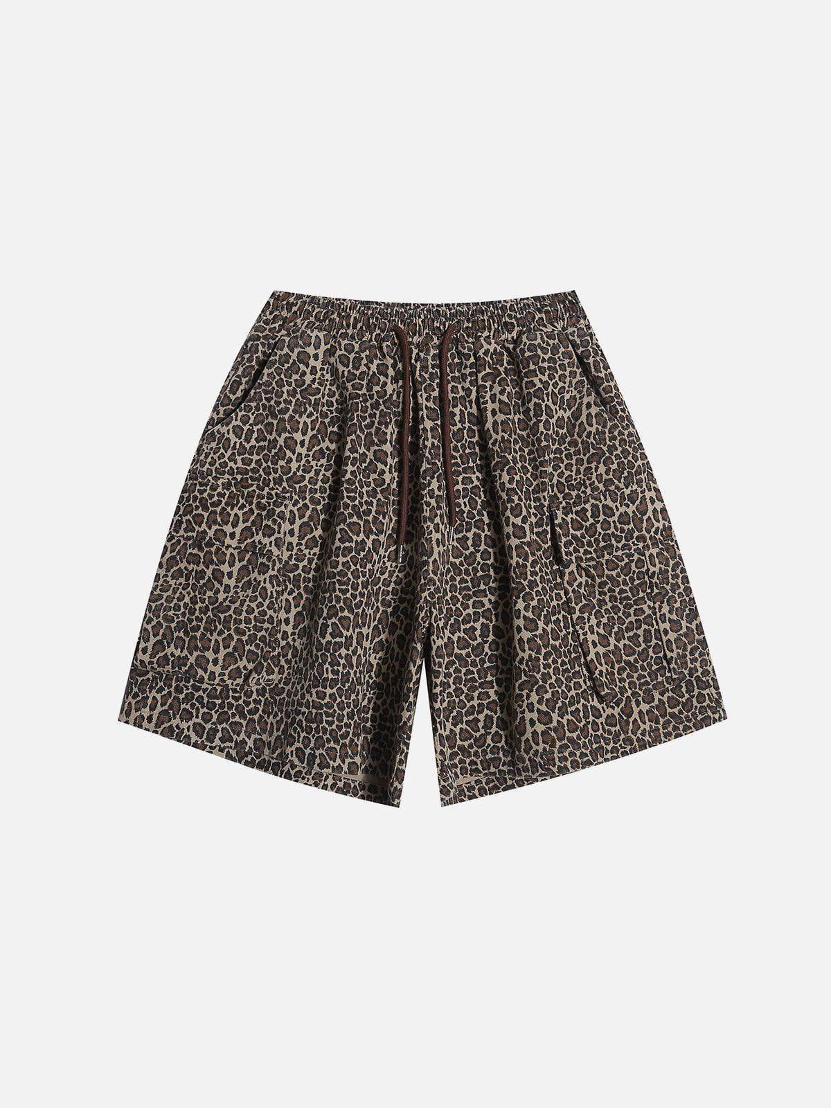 Aelfric Eden Drawstring Leopard Print Shorts Product Image