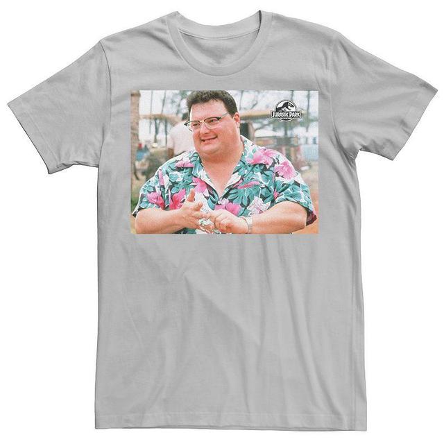 Mens Jurassic Park Dennis Nedry Photoreal Graphic Tee Grey Product Image