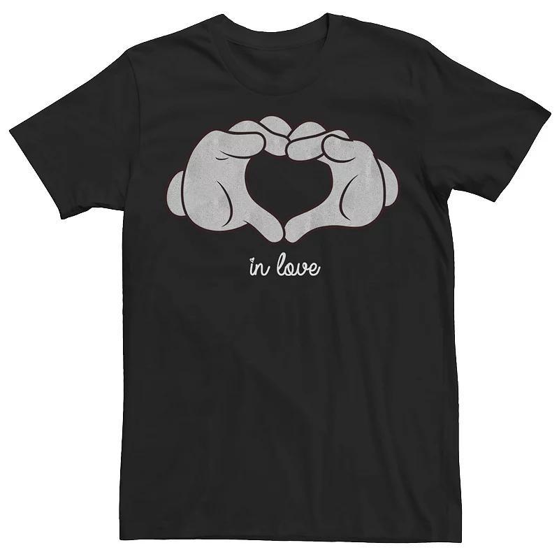 Mens Disney Mickey Mouse Heart Hands In Love Tee Product Image