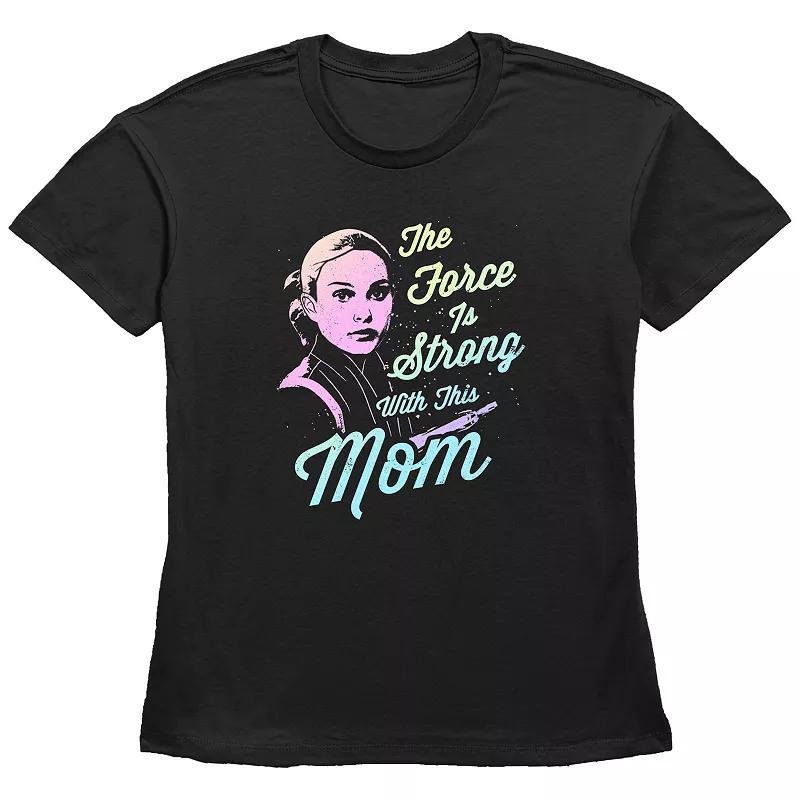 Womens Star Wars Amidala The Force Is Strong With This Mom Basic Fit Graphic Tee Product Image