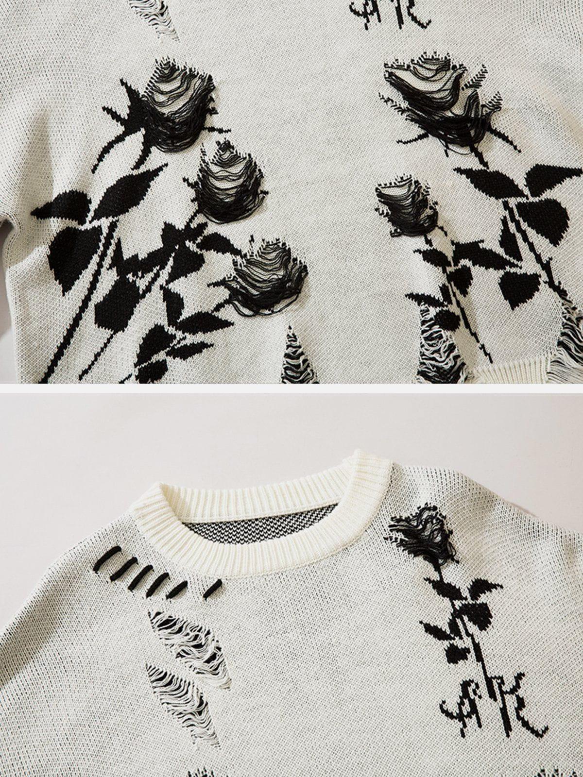 Aelfric Eden Raw Edge Rose Sweater Product Image