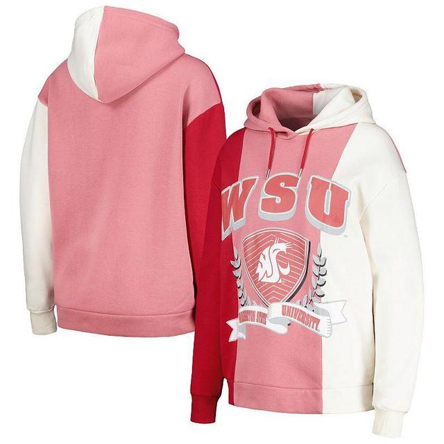 Womens Gameday Couture Crimson Washington State Cougars Hall of Fame Colorblock Pullover Hoodie Product Image